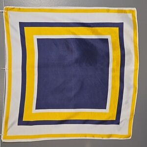 Navy, Yellow, White Square Scarf